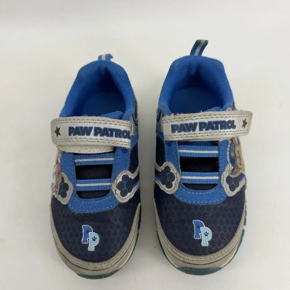 Nickelodeon Paw Patrol Light Up Sneakers Kids Size 9 Blue Cartoon